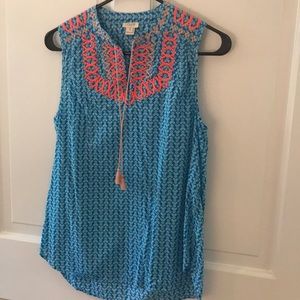 Jcrew embroidered top